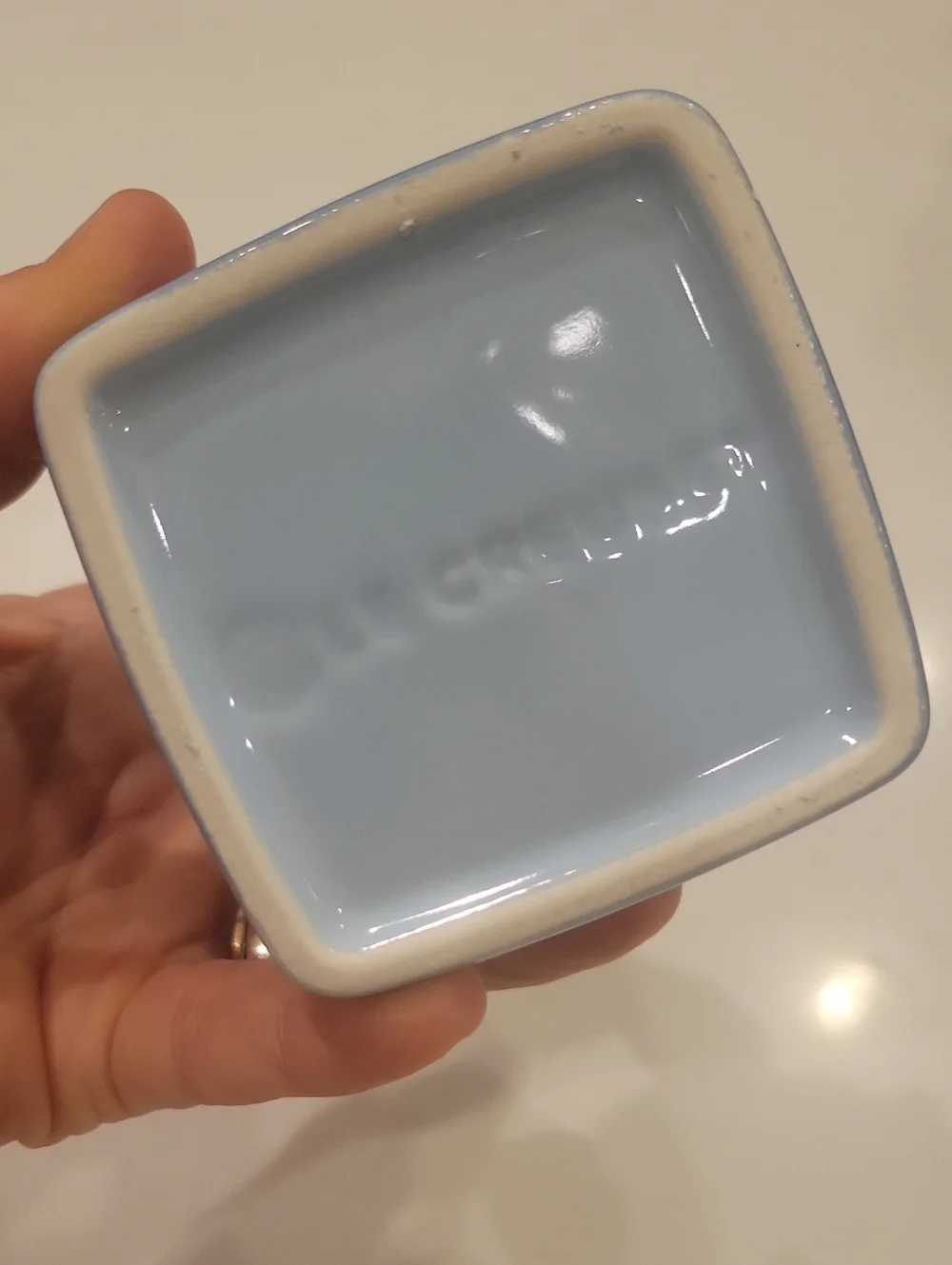 New Le Creuset Powder Blue Spice Jar With Mini Cafe Spoon